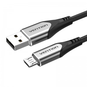 Vention USB 2.0 kabelis uz Micro-B USB Vention COAHF 1m (pelēks)