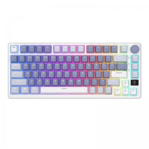 Royal Kludge Mehāniskā tastatūra Royal Kludge RKM75 RGB, Sudraba slēdzis (zils)