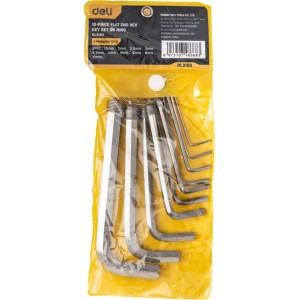 Наборы шестигранных ключей Deli Tools 1,5-10 мм Deli Tools EDL3100 (серебристый)