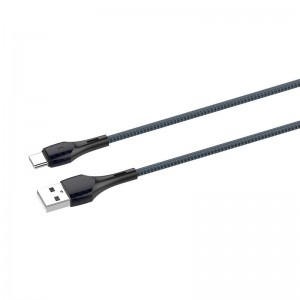 Ldnio LS521, 1m USB - USB-C kabelis (pelēkzils)