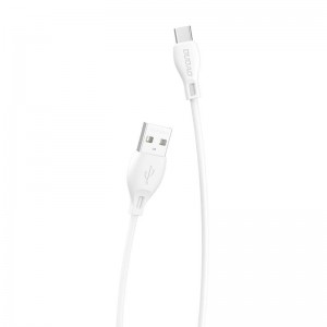 Dudao USB uz USB-C kabelis Dudao L4T 2.4A 1m (balts)