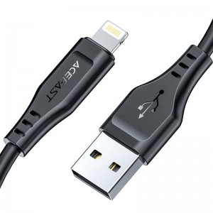 Кабель Acefast USB к Lightining Acefast C3-02, MFi, 2,4 А 1,2 м (черный)