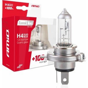 Амио галогенные лампы H4 12V 60/55W LumiTec SILVER +100% DUO