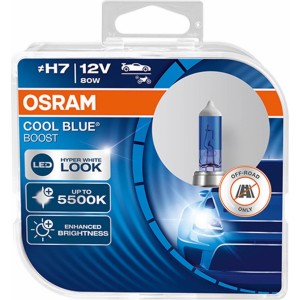 Osram halogēna spuldze Osram H7 12V 80W PX26d Cool Blue Boost 5500K /2gab JAUNS MODELIS