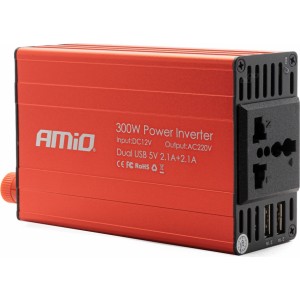 Amio strāvas invertors AMiO 12V/220V 300W/600W 2xUSB PI03
