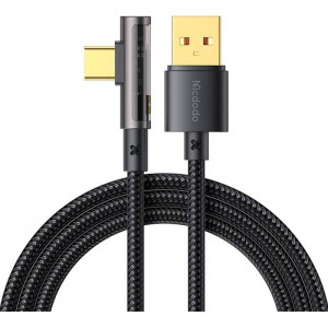 Mcdodo USB uz USB-C Prism 90 grādu kabelis Mcdodo CA-3380, 6A, 1.2m (melns)