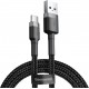 Зарядный, дата-кабель USB-C, 2А, 2м, Baseus Cafule CATKLF-CG1, черный, серый