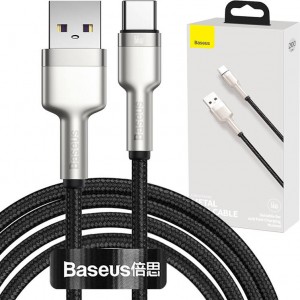 Baseus USB kabelis USB-C Baseus Cafule, 66W, 2m (melns)