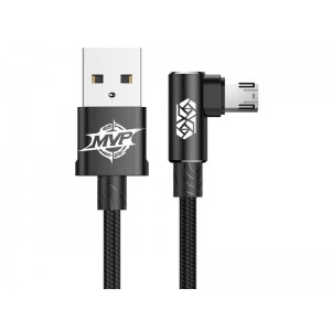 Baseus MVP Угловой угловой двусторонний кабель micro USB 2м Черный