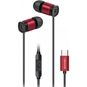 Usams Stereo Headphones EP-46 USB-C red/red 1.2m HSEP4604