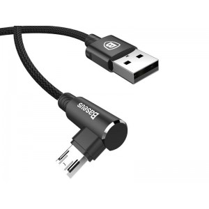 Baseus MVP Угловой угловой двусторонний кабель micro USB 2м Черный