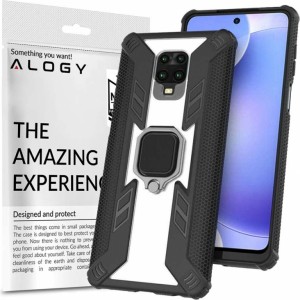 Alogy Pancerne etui Alogy Ring Carbon Holder do Xiaomi Redmi Note 9S/ Pro/ Max