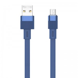Remax kabelis USB-micro USB Remax skalošana, RC-C001, 1m, (zils)