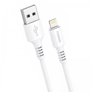 Кабель Foneng USB к Lightning Foneng, x85 iPhone 3A Быстрая зарядка, 1 м (белый)