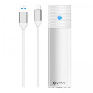 Orico M.2 SATA ārējā diska korpuss, Orico PWM2-WH-EP, USB-C, 5Gbps (sudrabs)