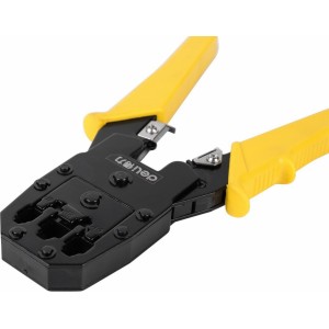 Deli Tools Ethernet Crimper 4/6/8P RJ45/RJ14/RJ12/RJ9 Deli Tools EDL2468 (dzeltens)