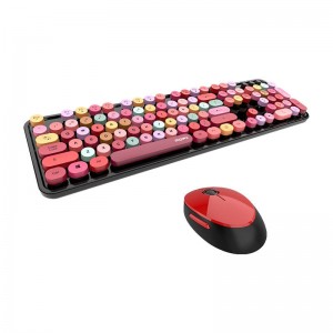 Mofii Wireless keyboard + mouse set MOFII Sweet 2.4G (black&red)