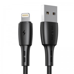 Vipfan USB uz Lightning kabelis Vipfan Racing X05, 3A, 3m (melns)