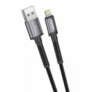 Foneng USB kabelis Lightning Foneng X83, 2.1A, 1m (melns)