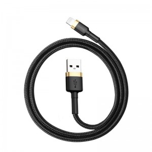 Кабель Baseus Cafule USB Lightning 2A 3 м (золото + черный)