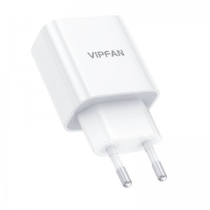 Vipfan tīkla lādētājs Vipfan E04, USB-C, 20W, QC 3.0 (balts)