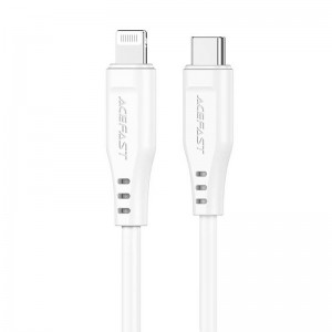 Acefast kabelis USB MFI Acefast C3-01, USB-C līdz Lightning, 30W, 1.2m (balts)