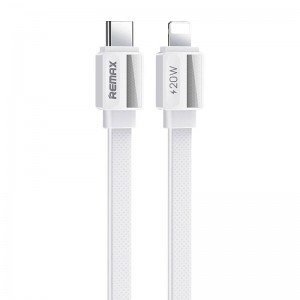 Remax kabelis USB-C-lightning Remax Platinum Pro, RC-C050, 20W (balts)