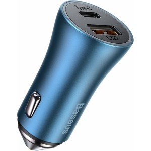 Автомобильное зарядное устройство Baseus BASEUS Golden Contactor Pro, USB + USB-C, QC4.0+, PD, SCP, 40 Вт