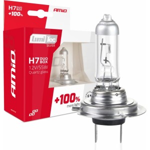 Амио Галогенные лампы H7 12V 55W LumiTec SILVER +100% DUO