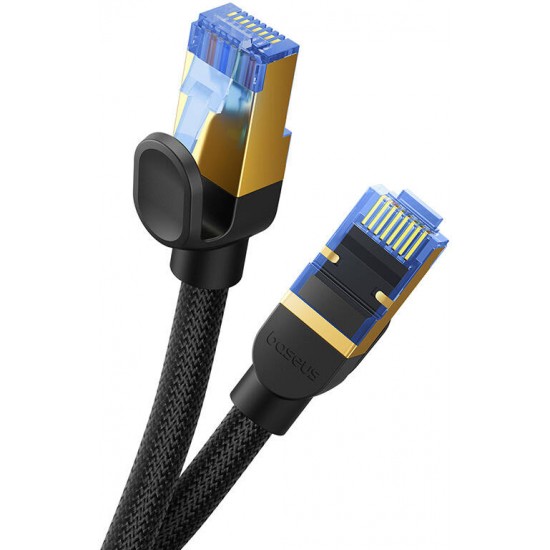 Baseus Pīts tīkla kabelis cat.7 Baseus Ethernet RJ45, 10Gbps, 0,5m (melns)