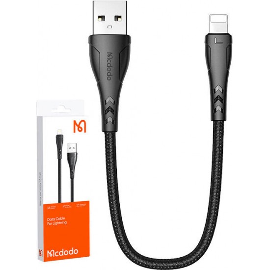 Mcdodo USB to Lightning kabelis, Mcdodo CA-7440, 0.2m (melns)