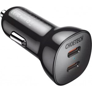 Choetech Auto lādētājs Choetech TC0008 40W 2x USB-C