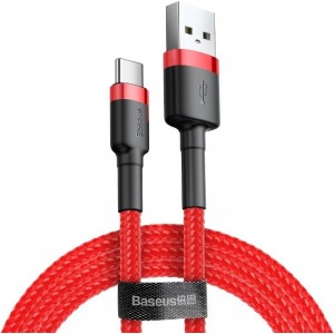 Кабель Baseus Cafule USB-C 3A 1 м (красный)