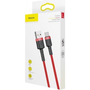 Baseus Cafule kabelis USB-C 3A 1m (sarkans)