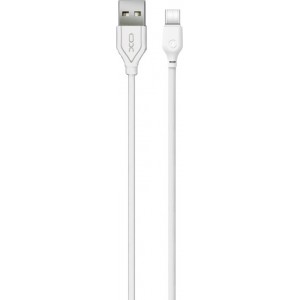 XO NB103 Izturīgs TPE Universāls USB uz USB-C (Type-C) Datu & Ātrās 2.4A Uzlādes kabelis 2m Balts