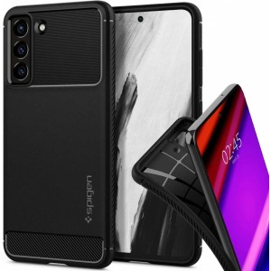 Spigen futrālis Samsung Galaxy S21 FE korpusam Spigen izturīgas bruņas Matēts melns