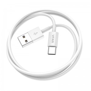 Vipfan USB uz USB-C kabelis Vipfan X03, 3A, 1m (balts)