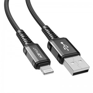 Кабель Acefast USB к Lightning Acefast C1-02, 1,2 м (чарный)