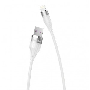 Dudao USB kabelis zibens Dudao L10Pro, 5A, 1.23m (balts)