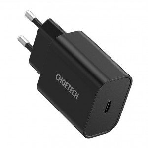 Сетевое зарядное устройство Choetech Q5004 EU USB-C, 20 Вт (черный)