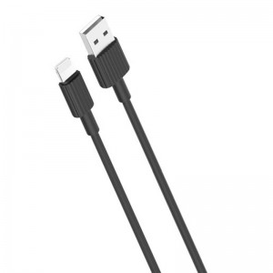 Кабель XO USB к Lightning XO NB156, 2,1 А 1 м (черный)