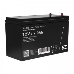 Green Cell Rechargeable battery AGM 12V 7Ah Maintenancefree for UPS ALARM