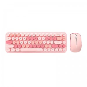 Mofii Беспроводная клавиатура + мышь MOFII Bean 2.4G (розовый)