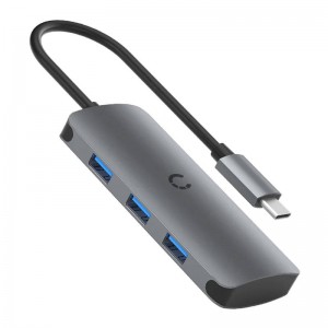 Cygnett Hub 6in1 USB-C do 3x USB, USB-C, SD karte, Micro SD karte Cygnett SlimMate 100W (pelēka)