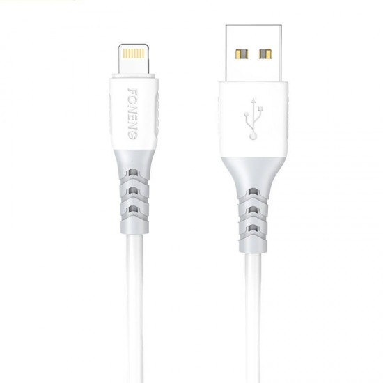 Foneng USB uz Lightning kabeli Foneng X66, 20W, 3A, 1m (balts)