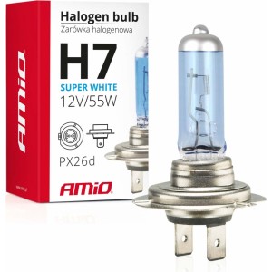 Amio Halogēna spuldze H7 12V 55W UV filtrs (E4) Super White