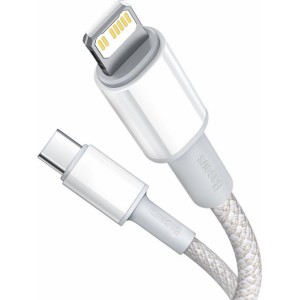 Baseus USB-C — Lightning Baseus Кабель в оплетке высокой плотности, 20 Вт, PD, 2 м (белый)