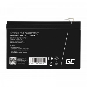 Green Cell Rechargeable battery AGM 12V 14Ah Maintenancefree for UPS ALARM