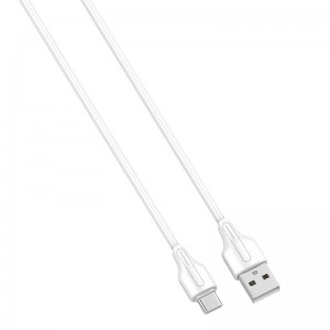 Ldnio USB uz USB-C kabelis LDNIO LS542, 2.1A, 2m (balts)