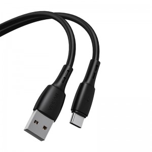 Vipfan USB uz USB-C kabelis Vipfan Racing X05, 3A, 1m (melns)